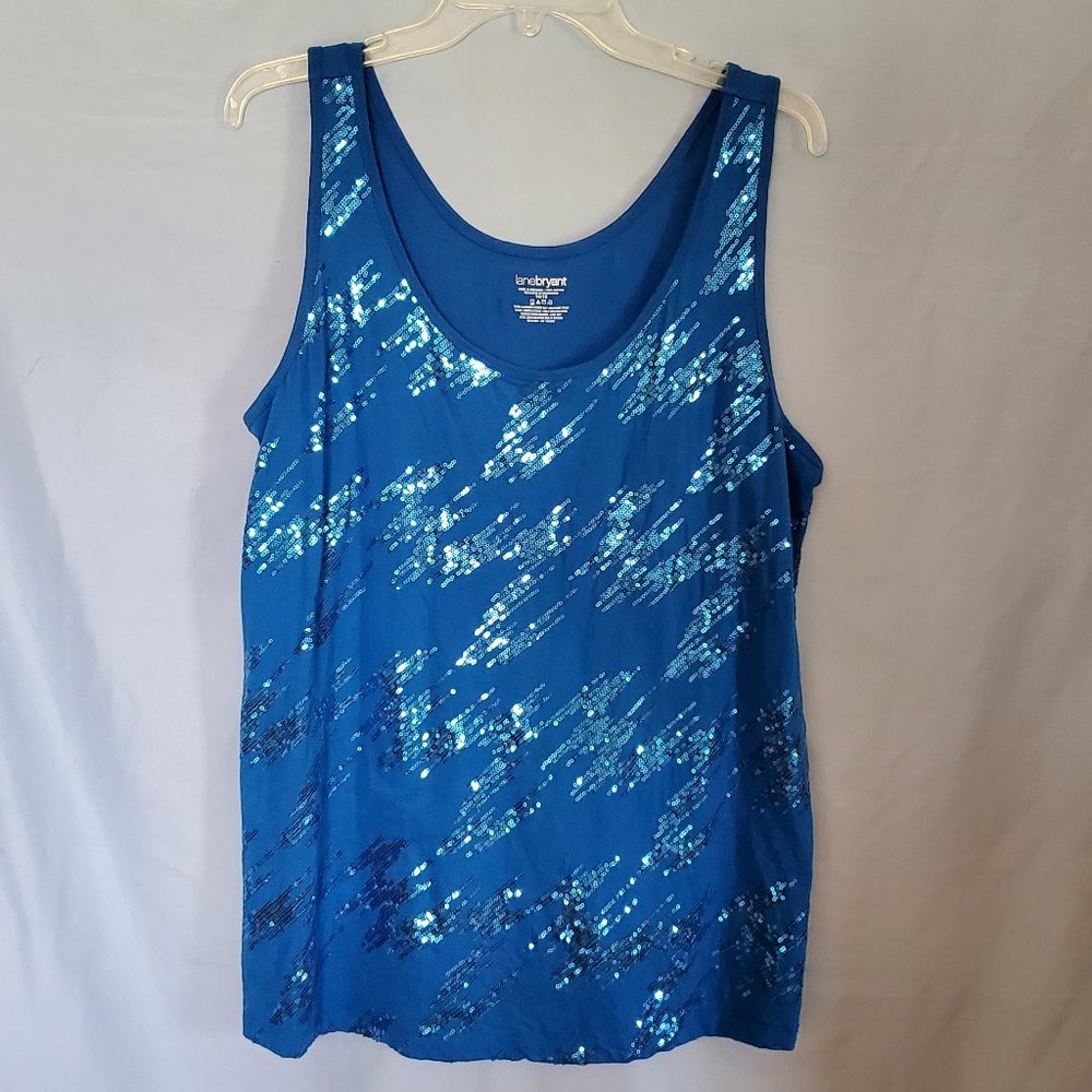 Lane Bryant Royal Blue Sequin Tank Size 14/16